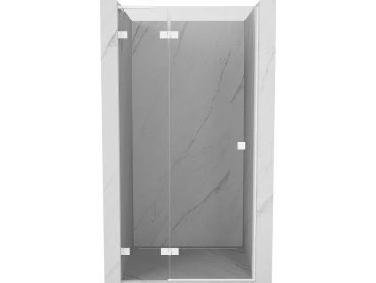 MEXEN/S - Lunar L sprchové dveře křídlové levé 110, transparent, bílá 834L-110-000-20-00-L