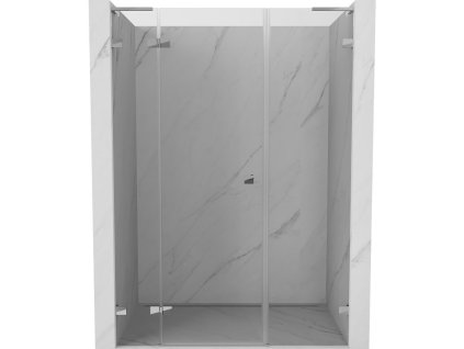MEXEN/S - Lunar L sprchové dveře křídlové levé 140, transparent, chrom 834SL-140-050-01-00-L