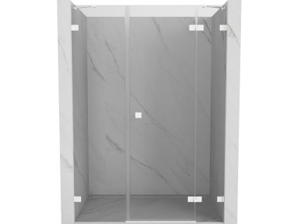 MEXEN/S - Lunar sprchové dveře křídlové pravé 125, transparent, bílá 834S-125-050-20-00-P