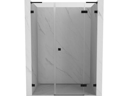 MEXEN/S - Lunar L sprchové dveře křídlové pravé 130, transparent, černá 834SL-130-050-70-00-P