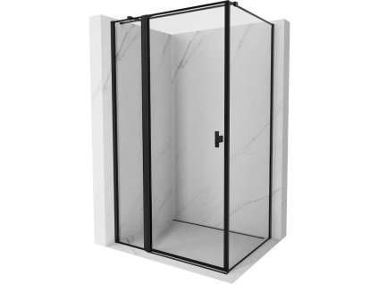 MEXEN/S - Mist T sprchový kout dveře křídlové levá 70 x 90, černý okraj, černá 8A4T-070-090-70-70-L