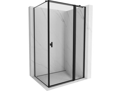 MEXEN/S - Mist T sprchový kout dveře křídlové pravá 85 x 110, černý okraj, černá 8A4T-085-110-70-70-P