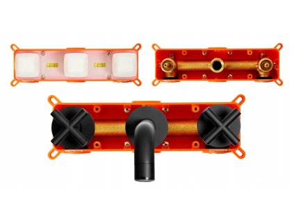 REA - Podomítková umyvadlová baterie Exit černá matná REA-B8000