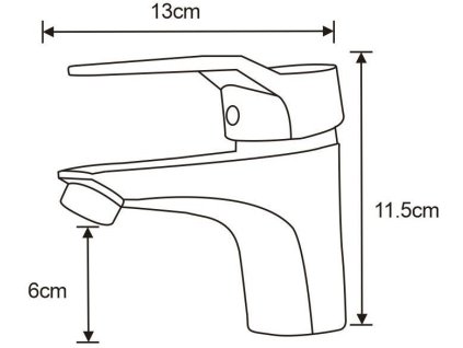 MEXEN - Caro umyvadlová baterie černá 746600-70