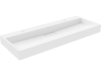MEXEN - Ava umyvadlo na desku litý mramor 2/O 120 x 46, bílá 23011202
