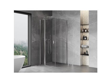 MEXEN/S - Mist T sprchový kout dveře křídlové 85 x 85, transparent, chrom 8A4T-085-085-01-00