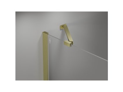 MEXEN/S - Mist-H sprchové dveře křídlové pravé 75, transparent, zlatá kartáčovaná 8A5-075-000-55-00-P