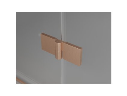 MEXEN/S - Mist-H L sprchové dveře křídlové pravé 95, transparent, měď kartáčovaná 8A5L-095-000-65-00-P