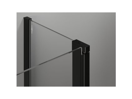 MEXEN/S - Mist T sprchový kout dveře křídlové pravá 90 x 90, černý okraj, černá 8A4T-090-090-70-70-P