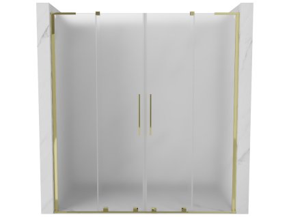 MEXEN/S - Velar L Duo posuvné sprchové dveře 200, dekor, zlatá 871-200-003-32-50