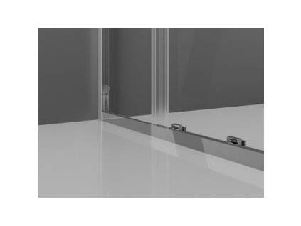 MEXEN/S - Exo dvojité posuvné sprchové dveře 140, transparent, chrom 8152-140-000-01-00