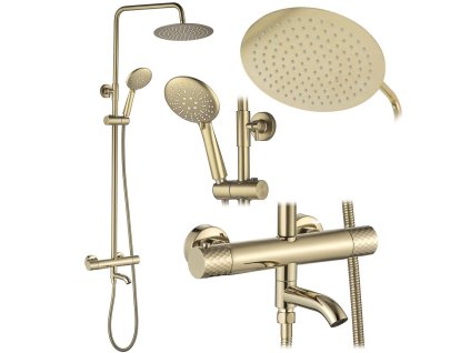 REA - Sprchová sada s termostatem LUNGO Diamond - Gold REA-P5960