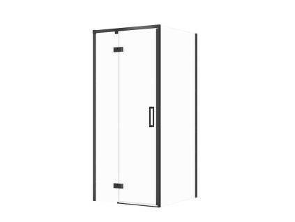 CERSANIT - SET C99 Sprchový kout Larga, levý, 80x90x195, černý, čiré sklo S601-301
