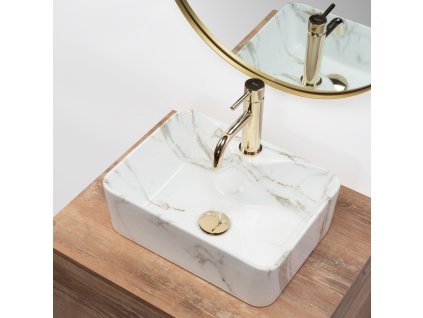 REA - Umyvadlo na desku Kelly Mini Aiax Shiny REA-U6504