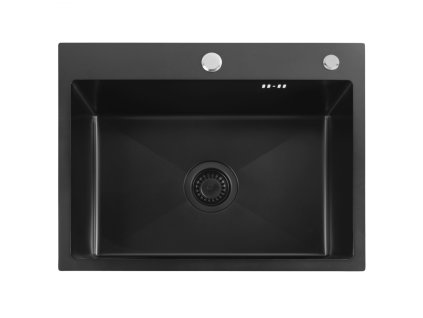 REA - Ocelový dřez Liam Black ZLE-06008