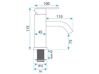REA - Umyvadlová baterie Ontario Black REA-B5504