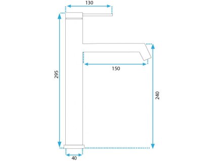 REA - Umyvadlová baterie FOSS Brush Copper HIGH REA-B2086