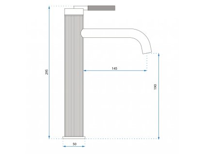REA - Umyvadlová baterie Argon Brush Copper high REA-B2090