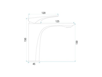 REA - Umyvadlová baterie Joe Brush Gold low REA-B8990