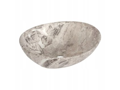 REA - Oválné umyvadlo na desku ATENA, imitace kamene 41,5 x 34,5 cm BASARO BAS-U1008