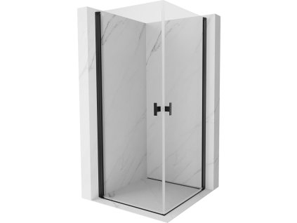 MEXEN/S - Mist-B Duo sprchový kout dveře křídlové 80 x 80, transparent, černá 8A2-080-080-70-00