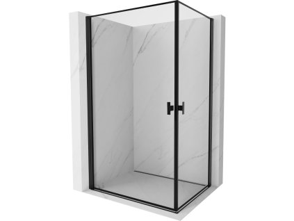 MEXEN/S - Mist-B Duo sprchový kout dveře křídlové 80 x 70, černá okraj, černá 8A2-080L-070P-70-70
