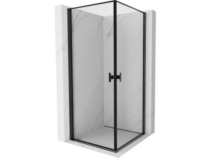 MEXEN/S - Mist-B Duo sprchový kout dveře křídlové 80 x 80, černá okraj, černá 8A2-080L-080P-70-70