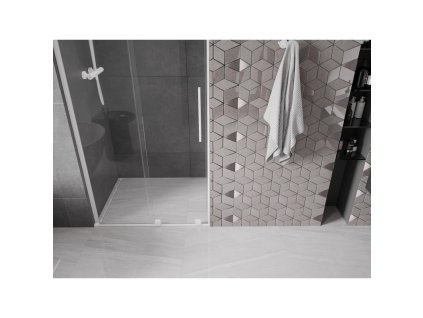 MEXEN/S - Velar L posuvné sprchové dveře 90, transparent, bílá 871-090-003-01-20