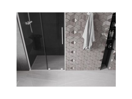 MEXEN/S - Velar L posuvné sprchové dveře 110, grafit, bílá 871-110-003-41-20