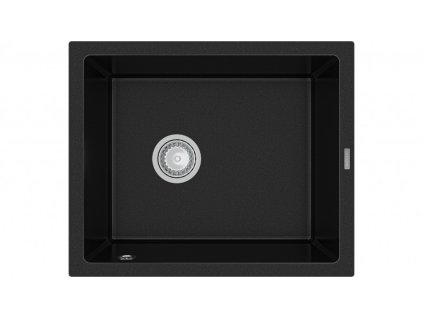 MEXEN - Pedro granitový dřez 1-miska 560x460 mm, černá 6508561000-77