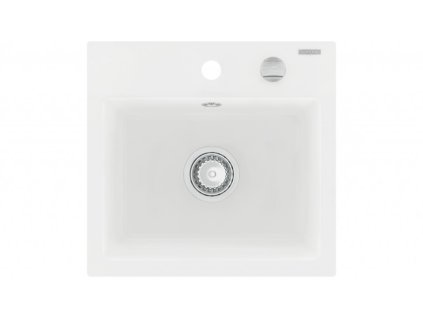 MEXEN - Milo granitový, kuchyňský dřez 1 435x410 mm, bílá 6505441000-20