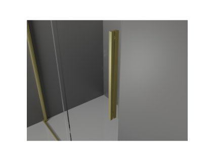 MEXEN/S - Velar L posuvné sprchové dveře 90, dekor, zlatá kartáčovaná 871-090-003-31-55