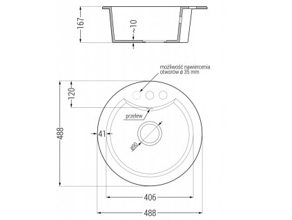 MEXEN/S - Diego granitový dřez 1-miska včetně baterie Flora, černá kropenatá 6512-76-670401-75-G