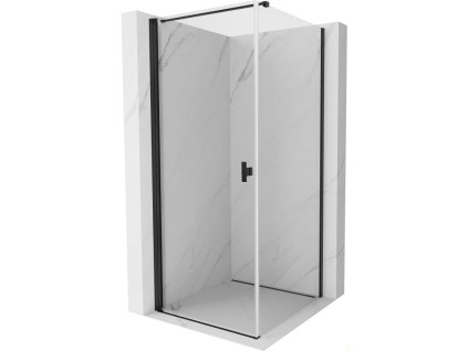MEXEN/S - Mist-B sprchový kout dveře křídlové 70 x 70, transparent, černá 8A2T-070-070-70-00