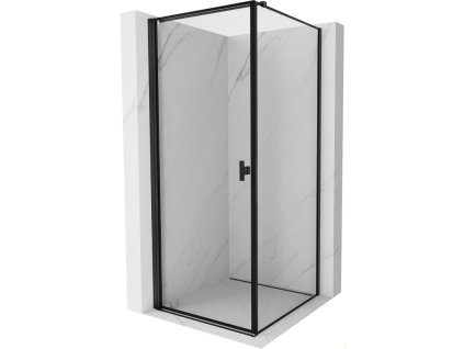 MEXEN/S - Mist-B sprchový kout dveře křídlové levá 70 x 70, černá okraj, černá 8A2T-070-070-70-70-L