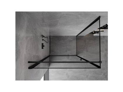 MEXEN/S - Mist-B  sprchový kout dveře křídlové levá 70 x 90, černá okraj, černá 8A2T-070-090-70-70-L