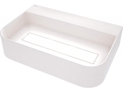 DEANTE - Umyvadlo Arnika z alabastru, žula, na pracovní desku, s odkládací plochou pro baterii - s krycí deskou CQA_AU6S