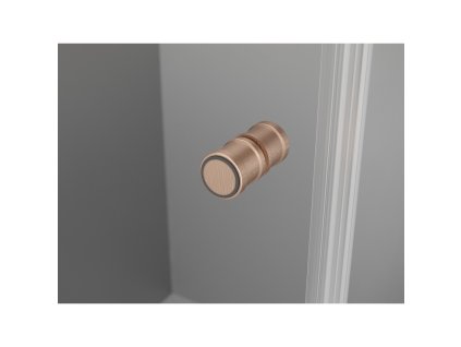 MEXEN/S - Mist-F Duo sprchový kout skládací dveře pravá 75 x 90, transparent, měď kartáčovaná 8A6-075L-090P-65-00