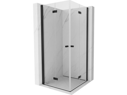 MEXEN/S - Mist-F Duo sprchový kout skládací dveře 80 x 80, transparent, černá 8A6-080L-080P-70-00