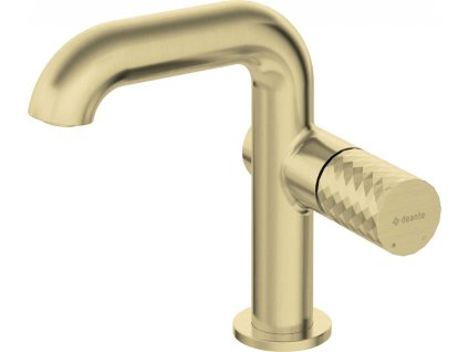 DEANTE - Silia Hexa kartáčované zlato Umyvadlová baterie, s obdélníkovou hubicí BHS_R24M
