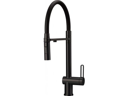DEANTE - Magnetic černá Kuchyňská baterie, s připojením na vodní filtr, s elastickou hubicí BRM_N75M