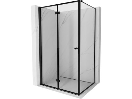 MEXEN/S - Mist-F sprchový kout skládací dveře levá 70 x 110, černá okraj, černá 8A6T-070-110-70-70-L