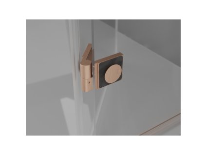 MEXEN/S - Mist-F sprchový kout skládací dveře pravá 80 x 85, transparent, měď kartáčovaná 8A6T-080-085-65-00-P