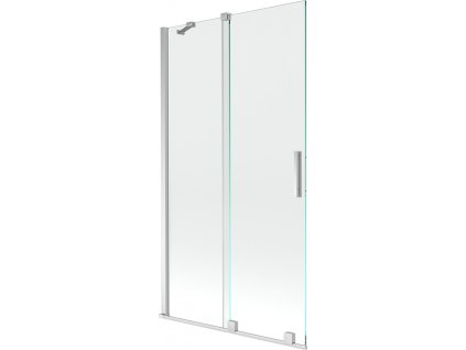 MEXEN/S - Velar Dvoukřídlá posuvná vanová zástěna 100 x 150, transparent, chrom 896-100-000-01-01