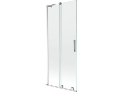 MEXEN/S - Velar L dvoukřídlá posuvná vanová zástěna 85 x 150, transparent, chrom 896-085-003-01-01