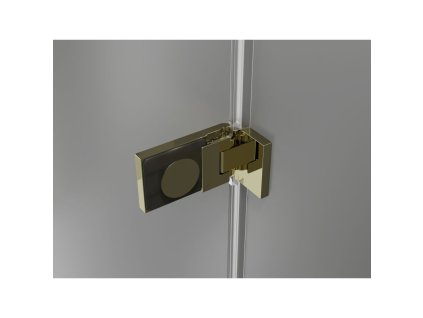 MEXEN/S - Lunar-F L skládací sprchové dveře pravé 150, transparent, zlatá 836SL-150-050-50-00-P