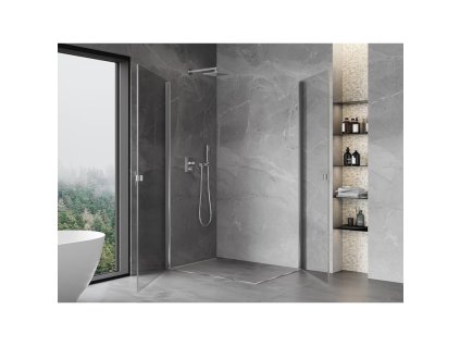 MEXEN/S - Mist-B Duo sprchový kout dveře křídlové 100 x 75, transparent, chrom 8A2-100-075-01-00
