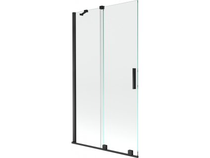 MEXEN/S - Velar Dvoukřídlá posuvná vanová zástěna 100 x 150, transparent, černá 896-100-000-01-70