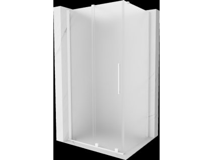 MEXEN/S - Velar sprchový kout, posuvné dveře 120 x 75, dekor, bílá 871-120-075-31-20