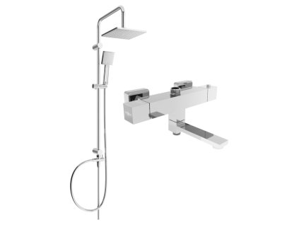MEXEN/S - Tord sprchový sloup včetně sprchové termostatické baterie Cube, chrom 77910200-00